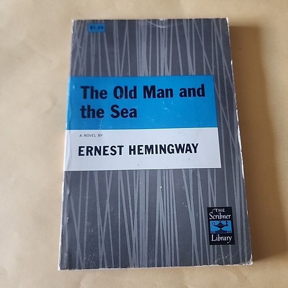 1952 The Old Man and The Sea Ernest Hemingway Paperback Book Scribner Library